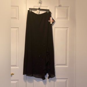 Dressy beaded midi skirt.